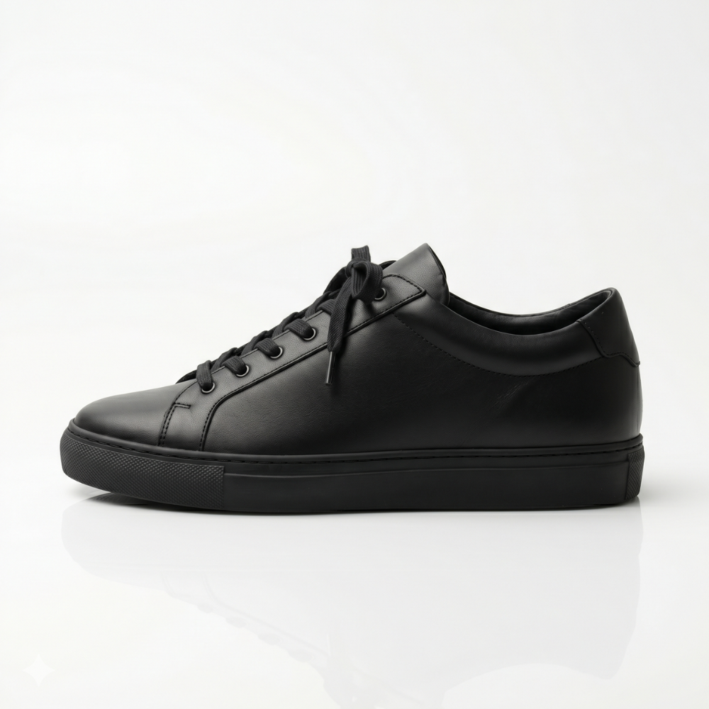 Black Verona Leather Sneakers