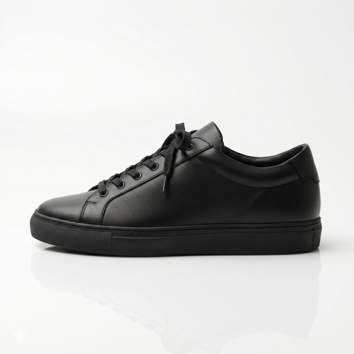 Black Verona Leather Sneakers