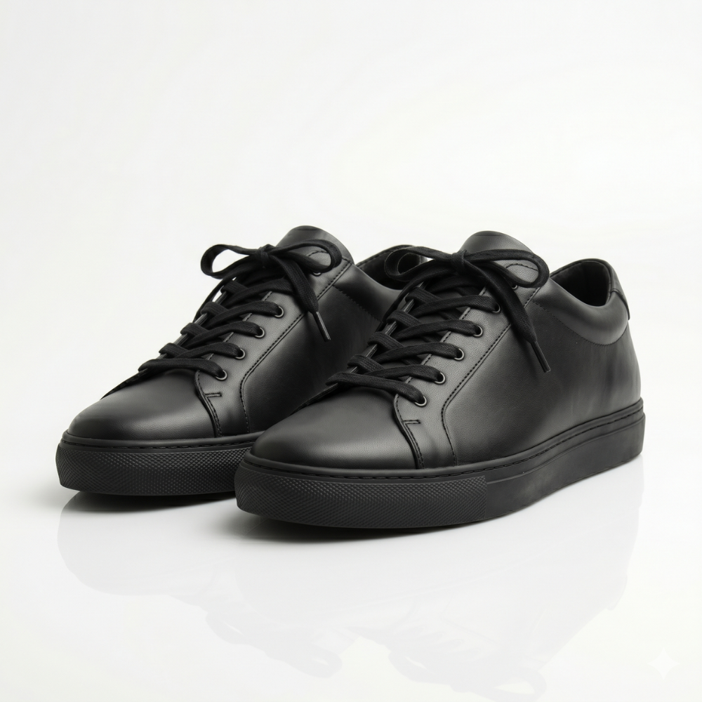 Black Verona Leather Sneakers