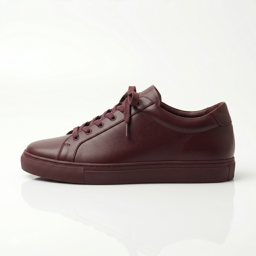 Burgundy Verona Leather Sneakers